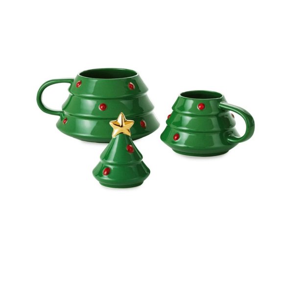 Hallmark Christmas Tree Stacking Mug Coffee Cup Mug Stackable Ceramic 10”Tall - Picture 7 of 7